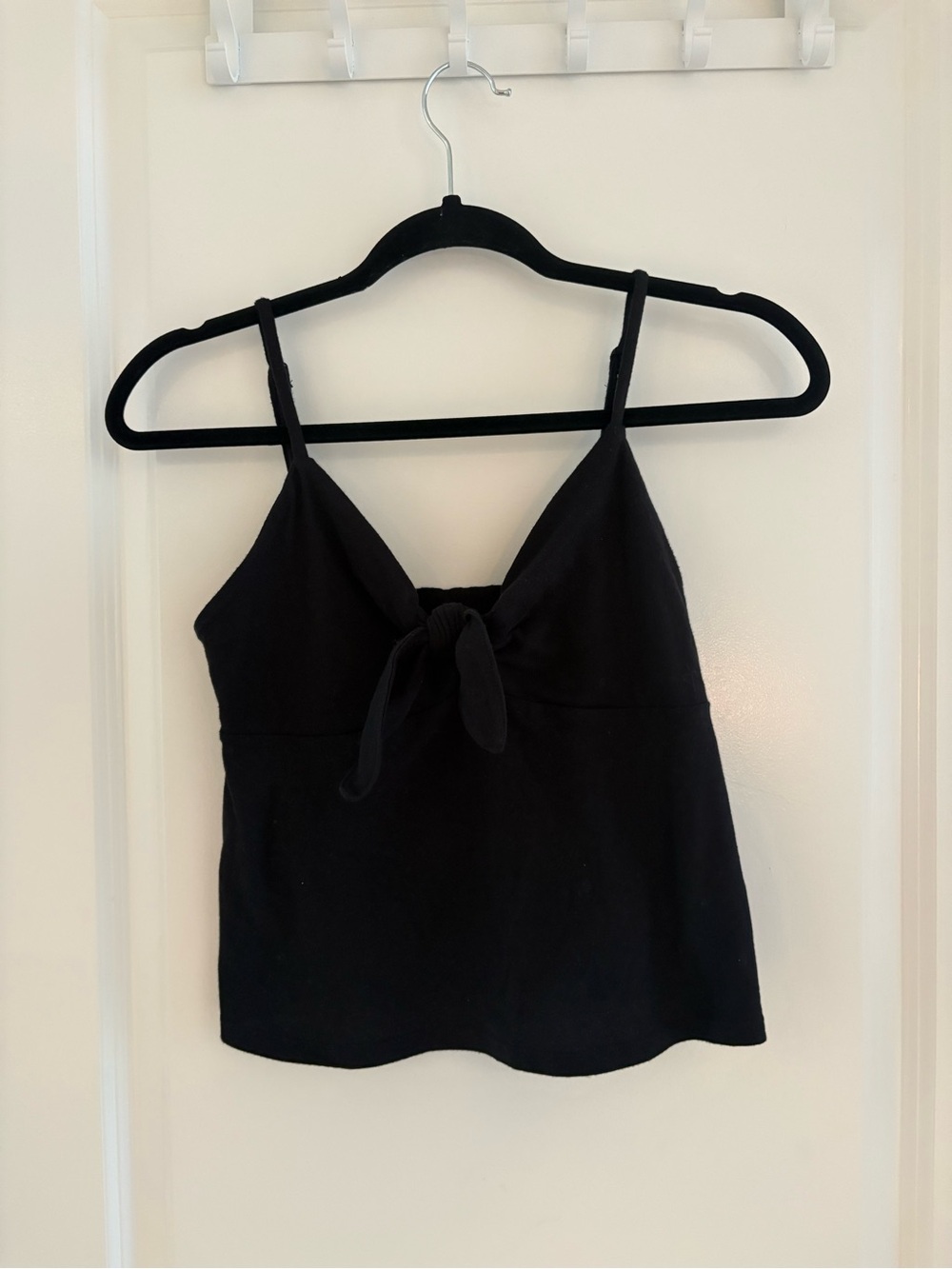 Forever 21 Black Tie-Front Tank Top